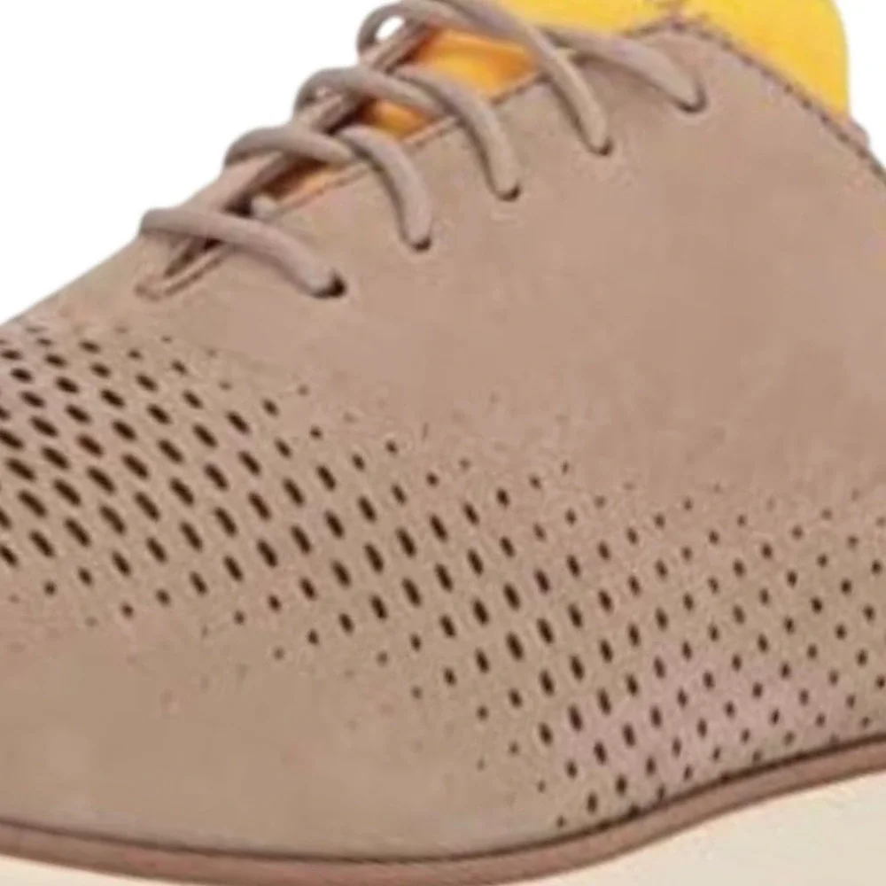 Cole Haan Men's 2 Zerogrand Laser Wingtip Oxfords Size 8 M‎ Color Dune Ivory NEW